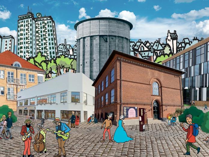 kollage af flere af bydelens biblioteker og kulturhuse