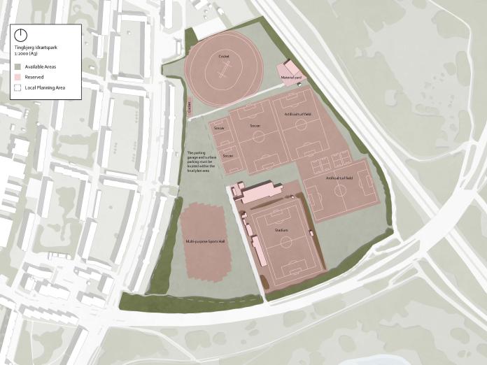 Map of Tingbjerg Sports Park